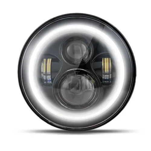 PAR Farol de Milha LED Angel Eyes Branco DRL Seta Com Suporte 60W 12V 24V - 30V