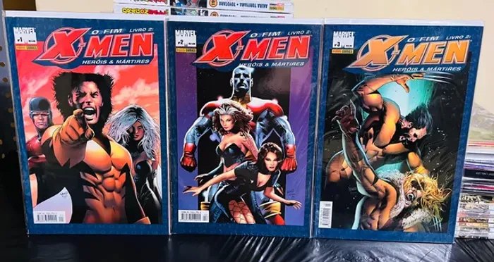 X men o fim heróis & mártires minissérie completa em 3 edições.