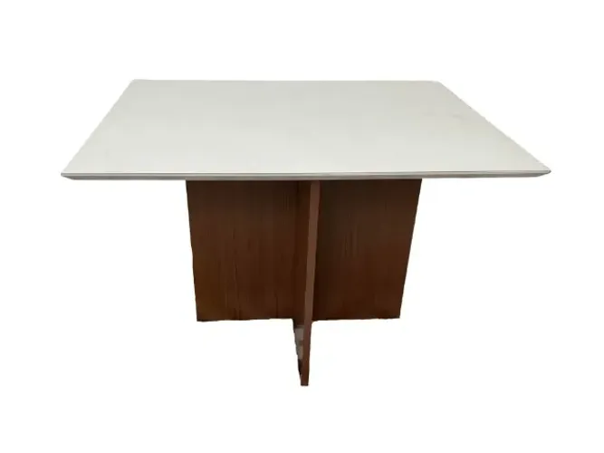 Mesa de Jantar Helo 1.20×0.90 Mel/Off White Até 12x - Frete Grátis 