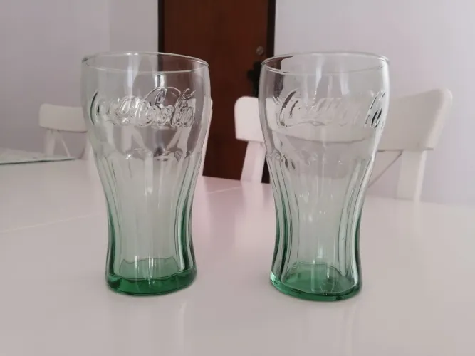 Copo de vidro coca-cola altura 15 cm