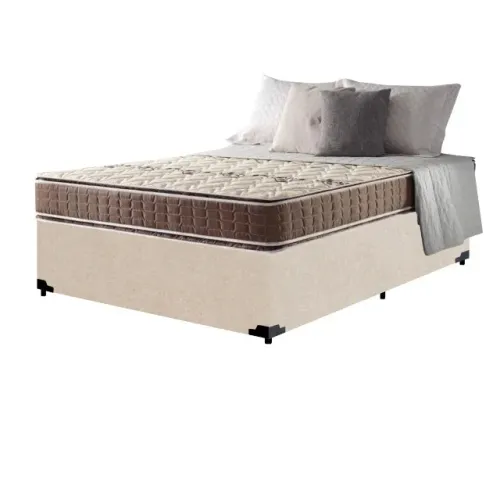 Cama Box Casal Suede + Colchão Anjos De Espuma D28 Dupla Face Casal 138x188x26cm