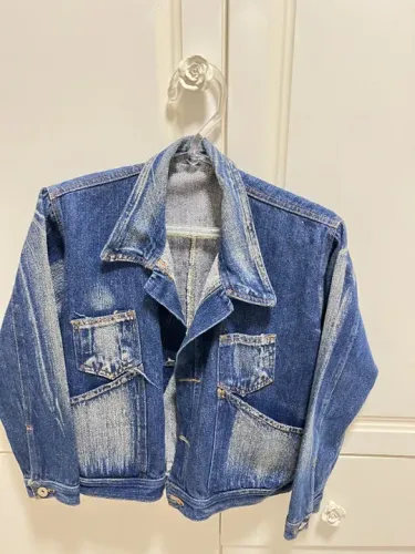 jaqueta jeans 8/10 anos