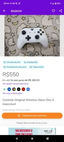 Controle Xbox One 