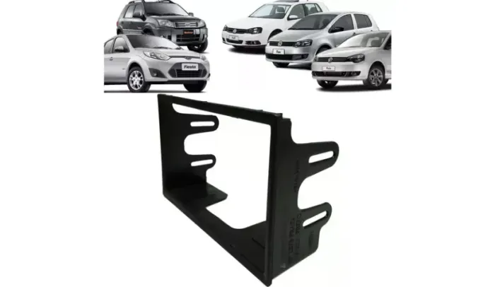 Moldura 2Din 7 Polegadas para Fox, Polo, Ecoesport, Fiesta, Golf