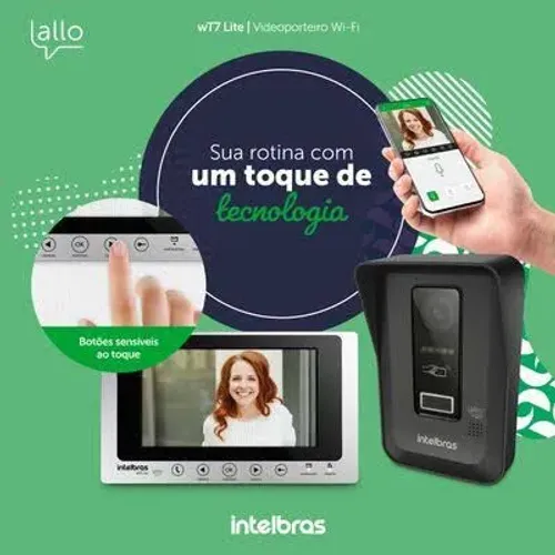 Videoporteiro Intelbras WT7 Lite Wi-Fi
