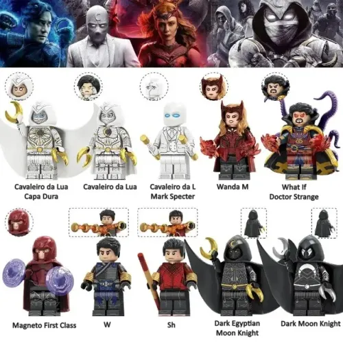 Lançamento marvel 2025 shang chi cavaleiro da lua xmen minifigures de blocos de montar