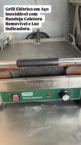 Grill Elétrico Industrial Waring Panini Supremo - Aço Inox - Alta Temperatura