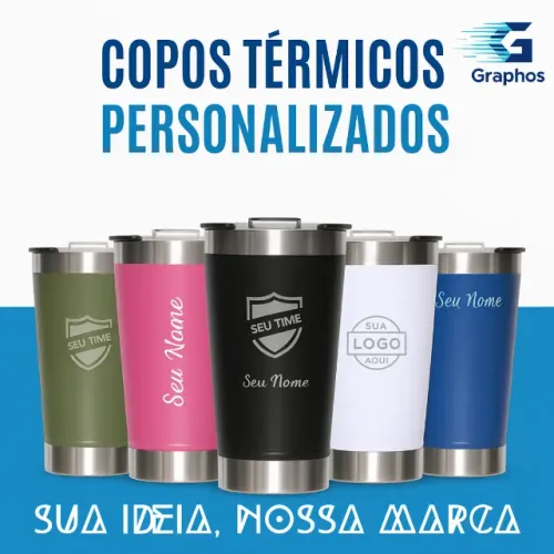 Copo Térmico 473ml Personalizado a Laser