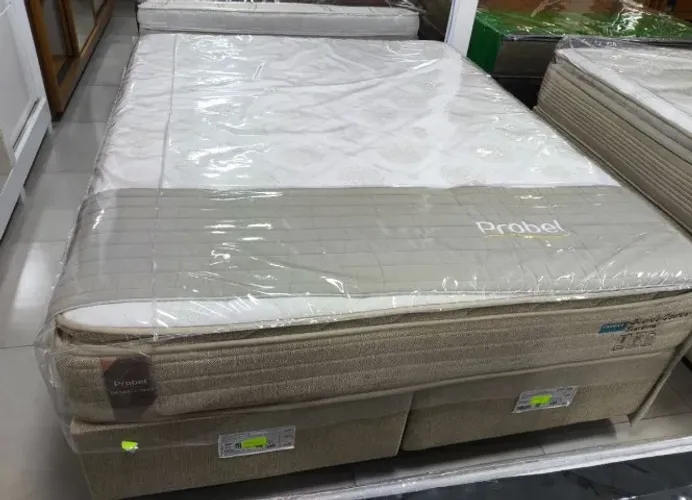 Cama Box de Casal Molas Ensacadas 1,38x1,88x0,30-Probel DIVIDIMOS EM ATE 10 X SEM JUROS