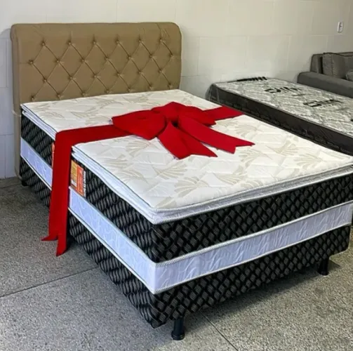 Cama box casal Exuberance com Pillow top alto luxo