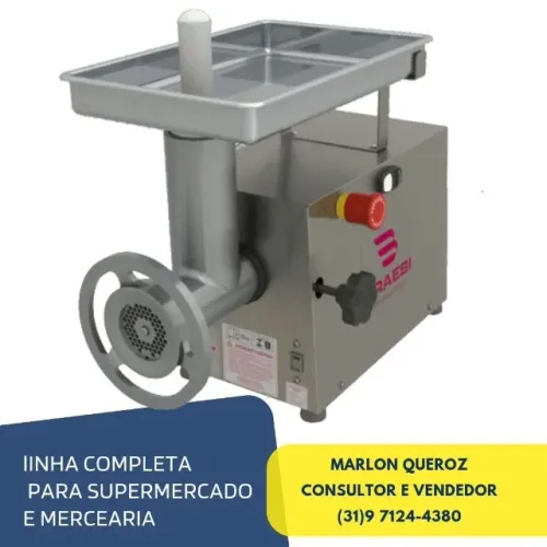 Moedor de Carne Boca 10 Braesi Inox Bivolt Novo