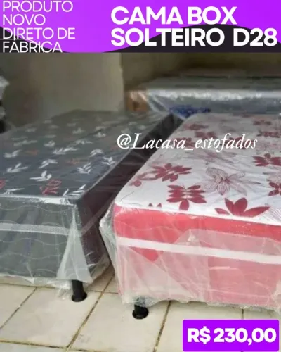 Cama Box Solteiro - 1.88 de comprimento