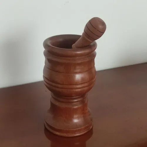 Pilão e Socador de Madeira Maciça