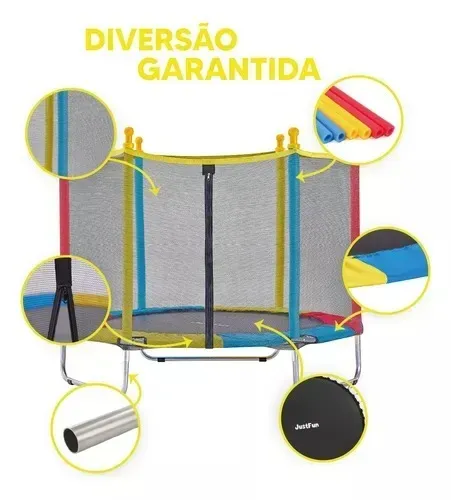 Vendo Cama Elástica Nova Infantil (Pula-Pula) 1,40m com Rede de Proteção! 