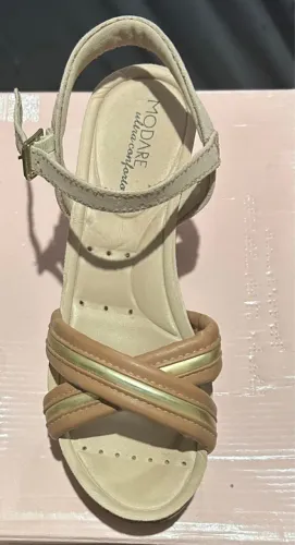 Sandália Feminina Modare Ultra Conforto Camel 34 e 35