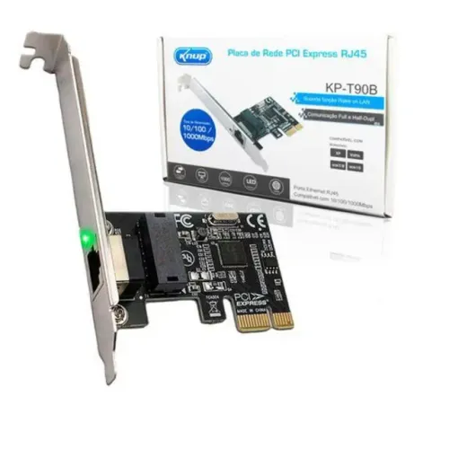 PLACA DE REDE PCI EXPRESS 10/100/1000 KNUP Atendimento 24horas no whatsapp