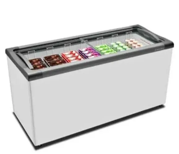 NZ. Freezer horizontal tampa de vidro 300 litros GELOPAR