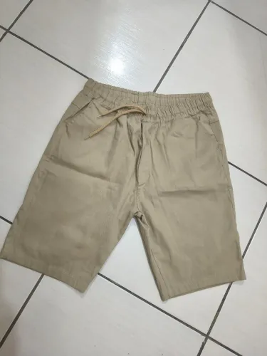 Short sarja masculino caqui