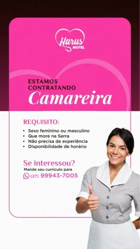 Precisa de camareira para motel 