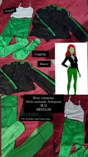 Cosplay Fantasia Hera Venenosa - Série AnimadaArlequina