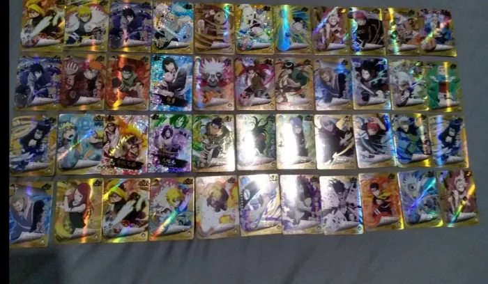 Lote de cartas de Naruto - Todas brilhantes com várias raridades