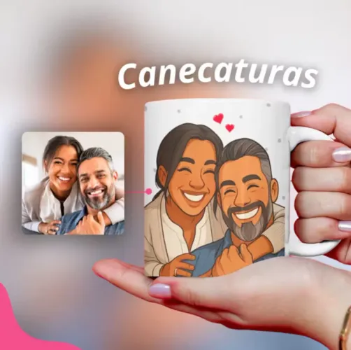 Caneca personalizada com caricatura