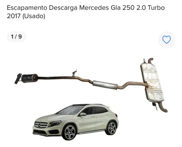 Escapamento Descarga Mercedes Gla 250 2.0 Turbo 2017