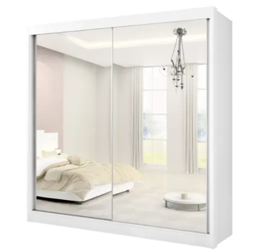 guarda roupa portas com espelho casal