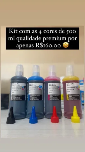 KIT DE TINTA PARA IMPRESSORA EPSON 500 ML