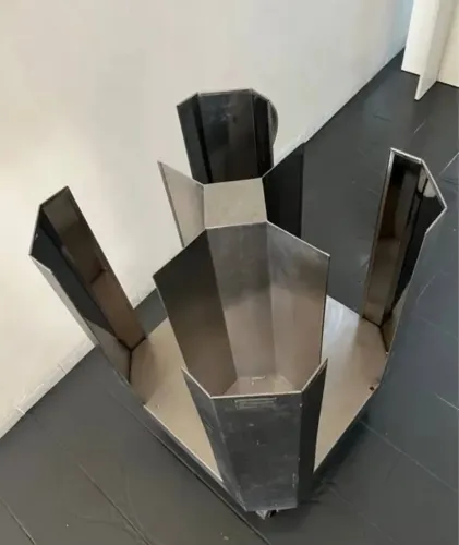 Carrinho para transporte de pratos em aço inox