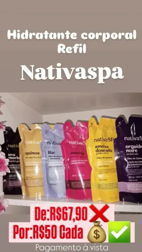 Hidratante Corporal Refil Nativa SPA - Promoção!