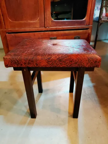 Banqueta 1960 - madeira de lei - Design modernista 