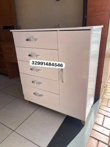 Cômoda de 5 Gavetas com Sapateira na Promoção 