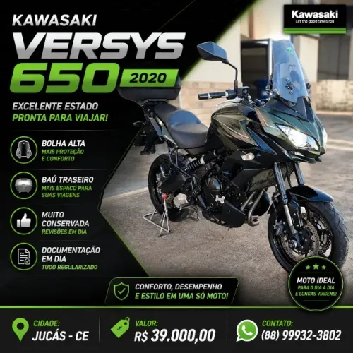 Versys 650 20/20 bem conservada