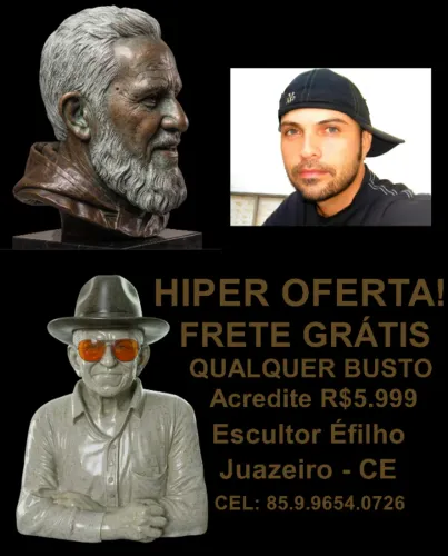 Qualquer busto em fibra de vidro em Juazeiro - CE, Apenas R$5.999