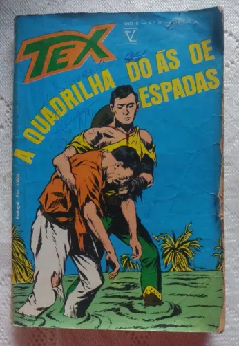 REVISTA TEX, MAS A QUADRILHA DE ÁS DE ESPADAS REVISTA ANTIGO COM SINAIS DE USO E DE MANIP