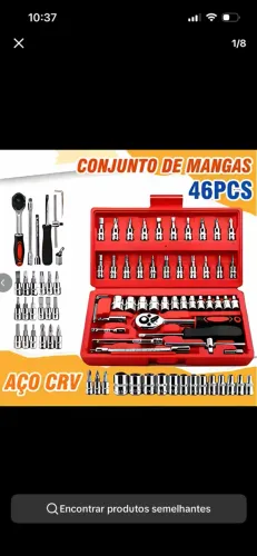 Kit de Chaves e Roquete (Conjunto de Mangas / Cachimbeiras) 46 Peças
