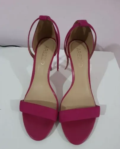 Sandália Salto Arezzo Rosa Pink