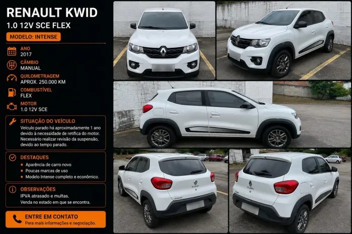 Renault Kwid Intense 1.0 Flex 12V 5P Mec. 2018