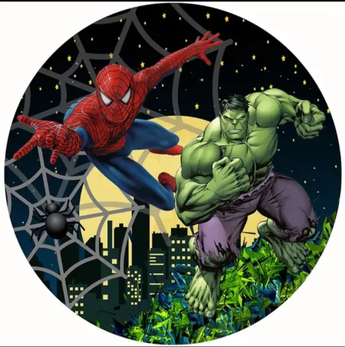 30,00 - Painel Festa Hulck e Homem Aranha