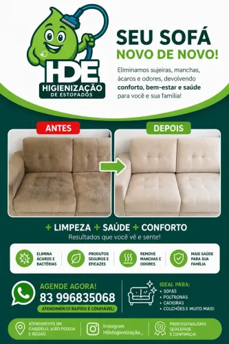 HDE- higienização de estofados