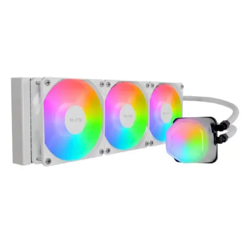 Water Cooler Cooler Master 360mm Elite Ultra Silencioso Alta Performance 3 Fans PWM Branco