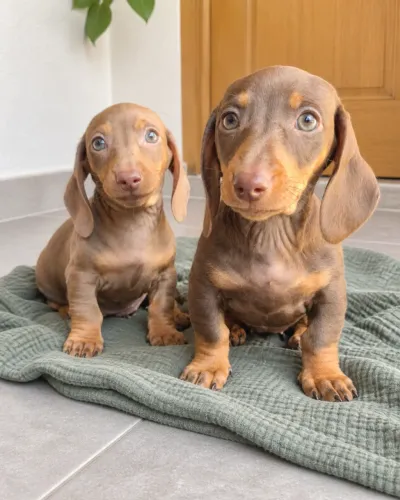 Baixinhos em tom chocolate: filhotes de Dachshund disponíveis