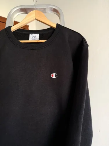 Moletom Champion crewneck - Preto