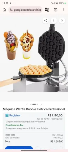 Máquina de bubble waffle profissional nova 220v com preço bem a baixo dos sites