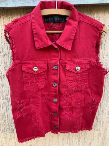 Colete vermelho LADY ROCK