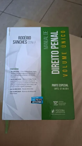 Livro Manual de  Direito Penal Vol. Unico Rogério  Sanches Cunha 2020