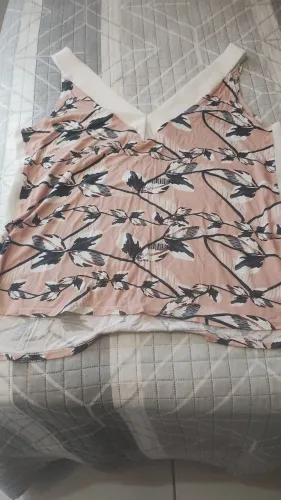 Blusa sem alça estampada 