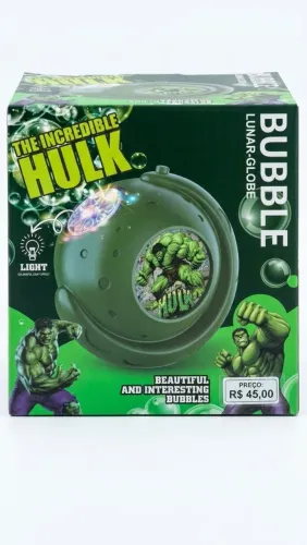 Máquina de fazer bolhas de sabão com luzes.