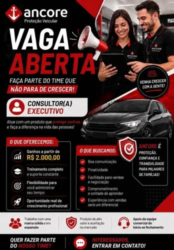 VAGAS PARA CONSULTOR EXECUTIVO